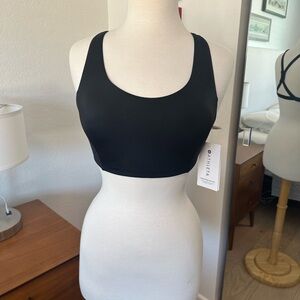 Athleta Black Seamless Scoop Sports Swim top